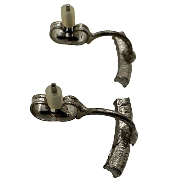 Interchangeable Ear Jacket Silver Tone Rhinestone Earrings Cuff Stud Fashion - Picture 4 of 7